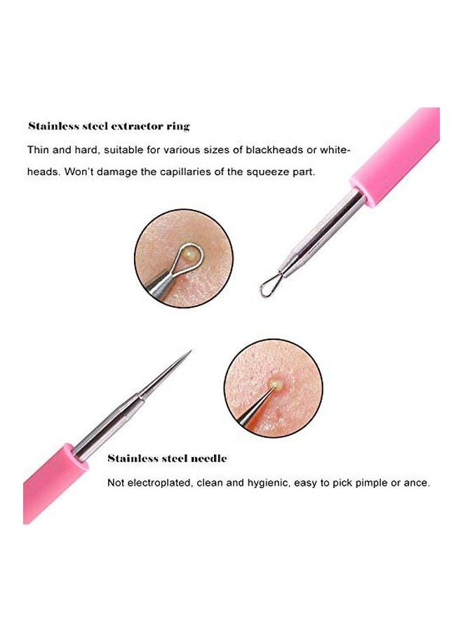 Professional Acne And Blackheads Removal Pink/Silver 11.3cm