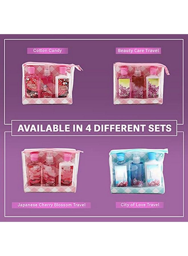 Bath & Body Care Travel Set Pea Flower Scent Home Spa Set With Body Lotion Shower Gel And Fragrance Mist Valentines Day Gifts For Her And Him
