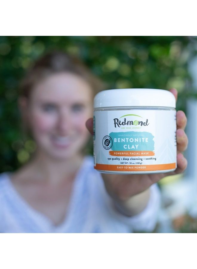 Redmond Clay - Bentonite Clay of 1000 Uses, Soothing Facial Mask, 10 Ounce (1 Pack)