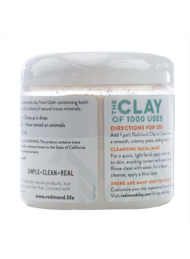 Redmond Clay - Bentonite Clay of 1000 Uses, Soothing Facial Mask, 10 Ounce (1 Pack)