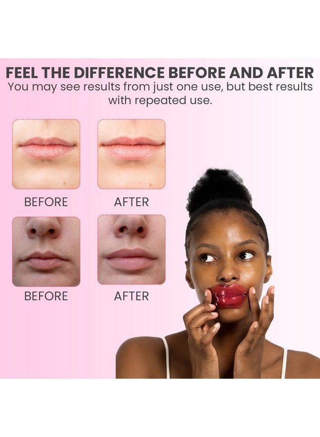 Lip Mask Hydrate + Boost Hydrogel Pink Lip Mask Sooth & Restore Lips Lip Plumper Moisturizing And Reducing Fine Lines Antiaging Nourishing Honey Lip Patches (4 Pieces)