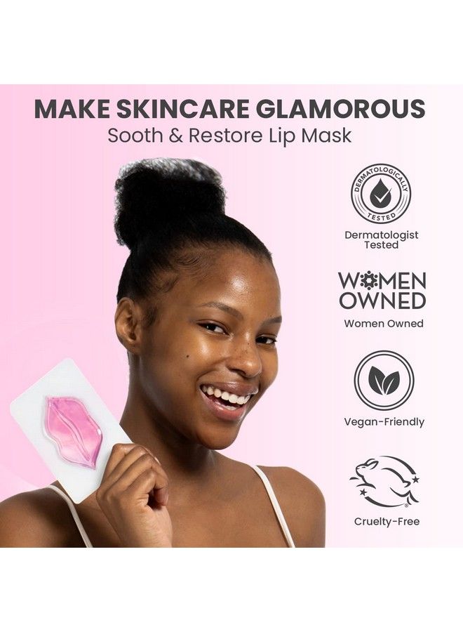 Lip Mask Hydrate + Boost Hydrogel Pink Lip Mask Sooth & Restore Lips Lip Plumper Moisturizing And Reducing Fine Lines Antiaging Nourishing Honey Lip Patches (4 Pieces)