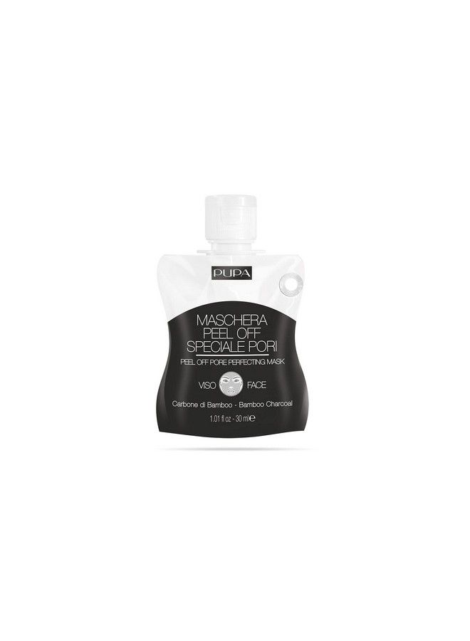 Milano Peeloff Pore Perfecting Face Mask Detox Skin Treatment Bamboo Charcoal And Vitamin E Purify The Skin And Free Clogged Pores Brightens Skin 1.01 Oz (568243/004)