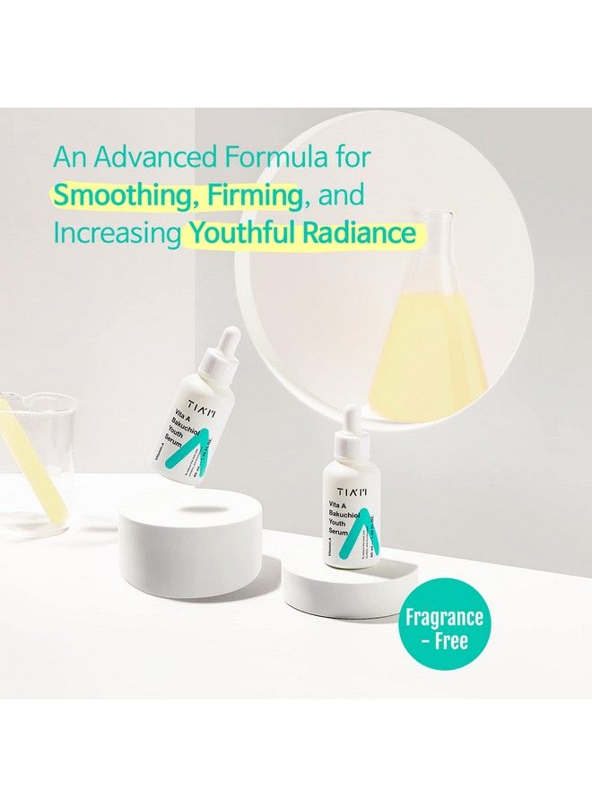 Vita A Bakuchiol Youth Serum Antiaging Facial Serum For Wrinkles Dark Spots Suitable For Sensitive Skin 1.35 Fl.Oz. / 40Ml