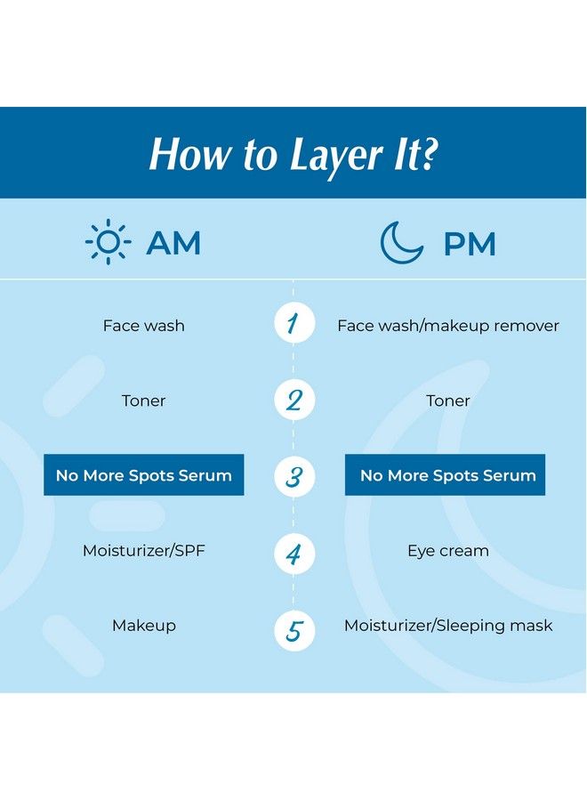 Ultra White No More Spots 10% Niacinamide Power Serum L Vitamin B3 & Zinc Pca L For Dark Spots Blemishes & Pigmentation L For Bright Spotless Skin L 30 Ml