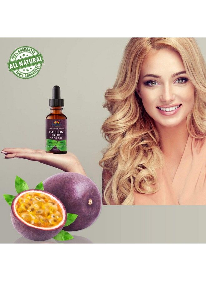100% Pure Virgin Maracuja Oil 2 Oz Passionfruit Seed Oil Coldpressed Unrefined Extra Virgin Dry Skin Face Hair Lip