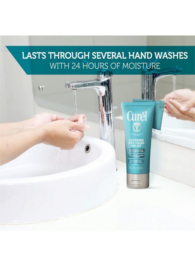 Curél Extreme Dry Hand Dryness Relief Travel Size Hand Cream Easily Absorbed Hand Cream For Longlasting Relief After Washing Hands With Eucalyptus Extract 3 Ounces