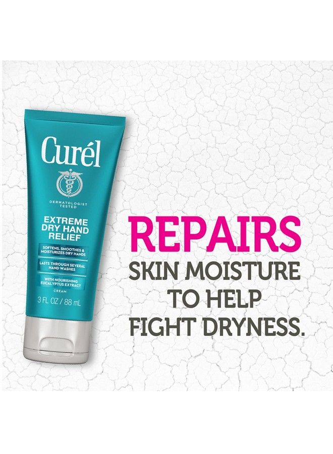 Curél Extreme Dry Hand Dryness Relief Travel Size Hand Cream Easily Absorbed Hand Cream For Longlasting Relief After Washing Hands With Eucalyptus Extract 3 Ounces