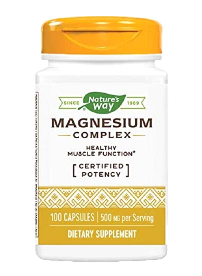 Magnesium Complex Supplements - 100 Capsules