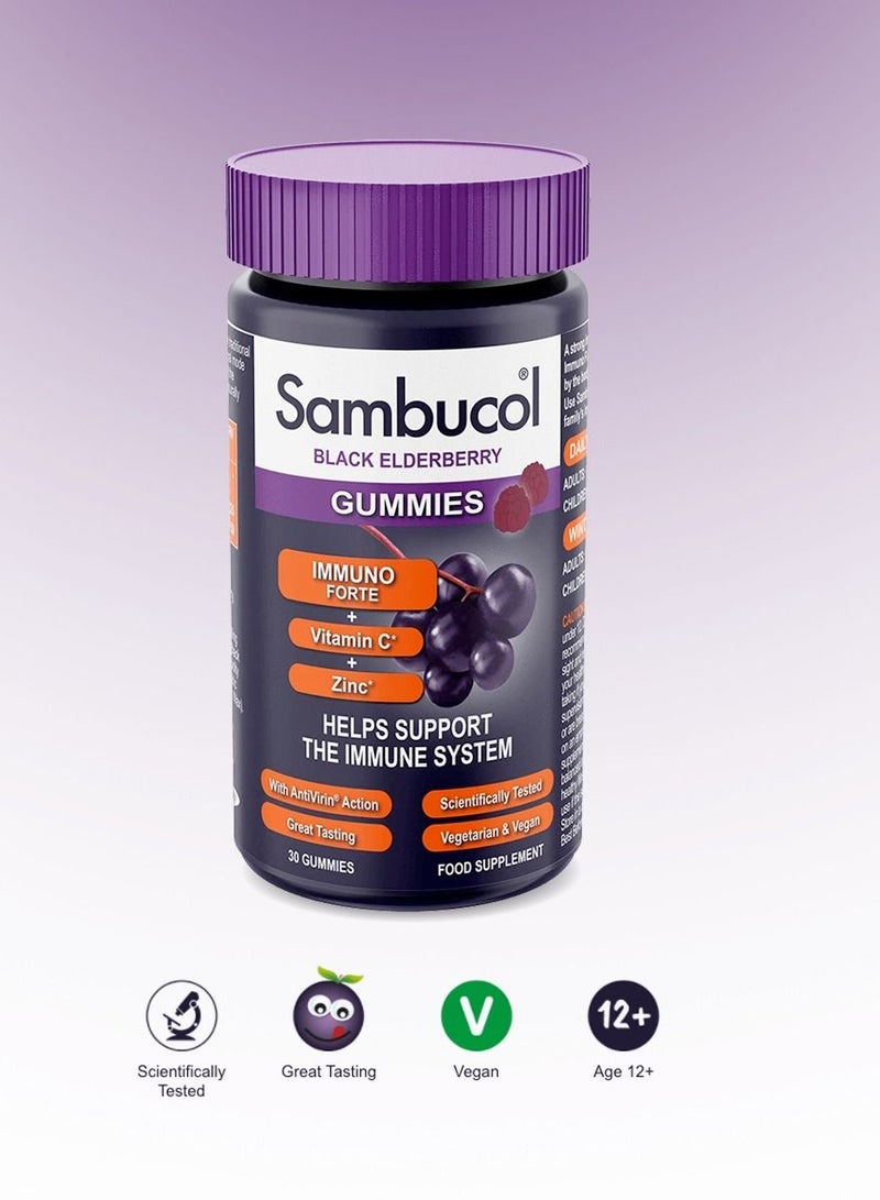 Vitamin C Gummies Immuno Forte and Zinc 30'S 30 Gummies