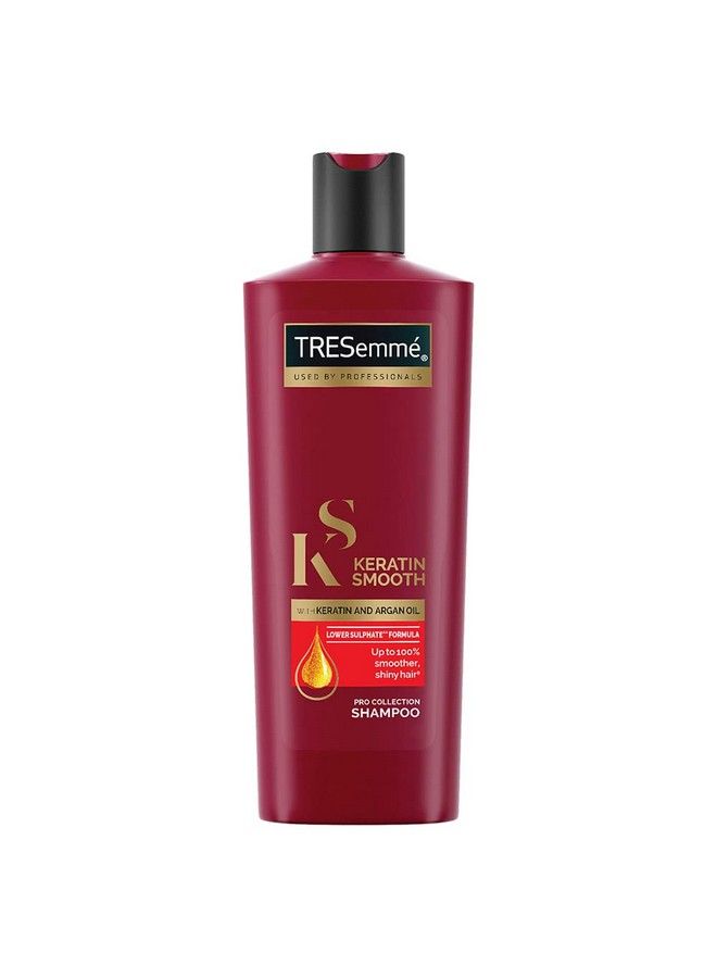 Keratin Smooth Shampoo 340 Ml With Keratin & Argan Oil For Straighter Shinier Hair Nourishes Dry Hair & Controls Frizz For Men & Women