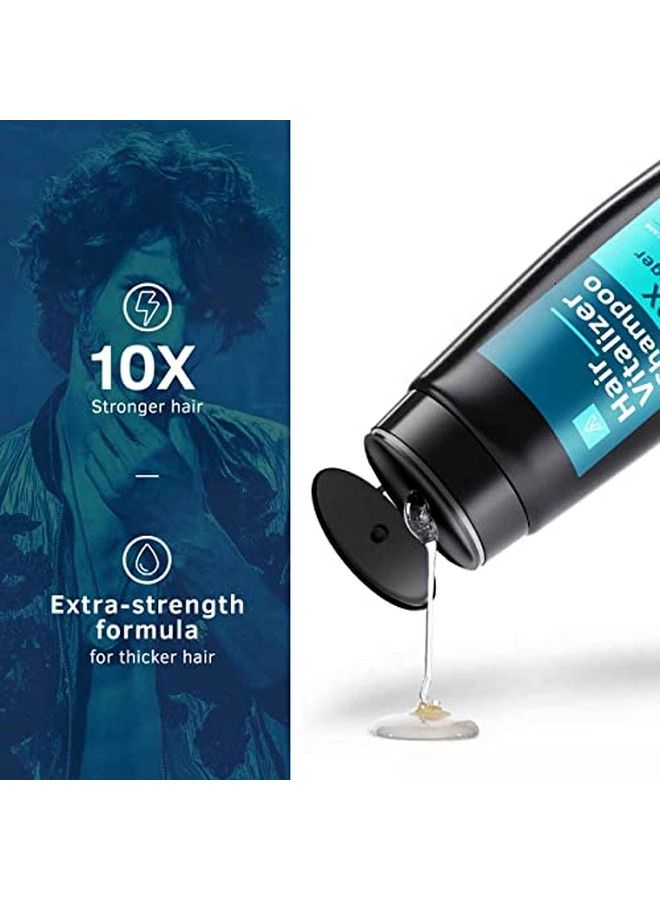 Hair Vitalizer Shampoo 250Ml Dermatologically Tested With Biotin Caffeine Omega 3 & Omega 6 10X Stronger Hair Helps In Hair Growth Reduces Hairfall