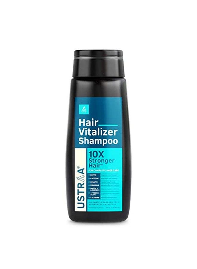 Hair Vitalizer Shampoo 250Ml Dermatologically Tested With Biotin Caffeine Omega 3 & Omega 6 10X Stronger Hair Helps In Hair Growth Reduces Hairfall