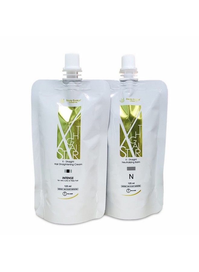 Xstraight Hair Straightening Cream Set (Intense Cream + Neutralizing Cream) 125Ml Each