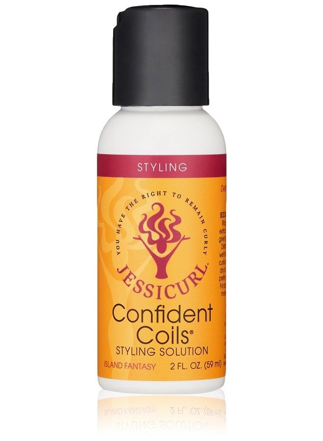 , Confident Coils Styling Solution, Island Fantasy, 2 Fl oz. Curl Cream for Humidity Control and Frizz Control, Curly Hair Products, Styling Cream
