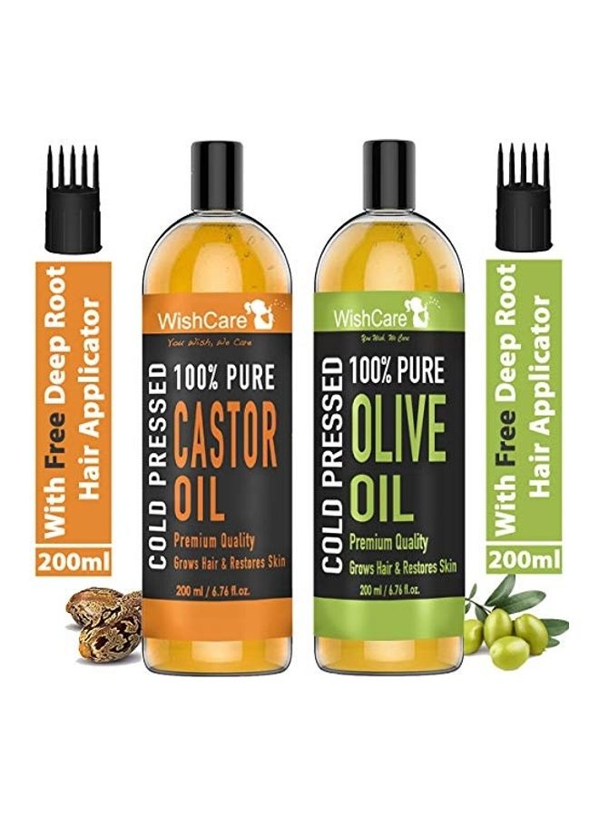 Hexane Free Cold Pressed Castor And Olive Oil Multicolour 400ml