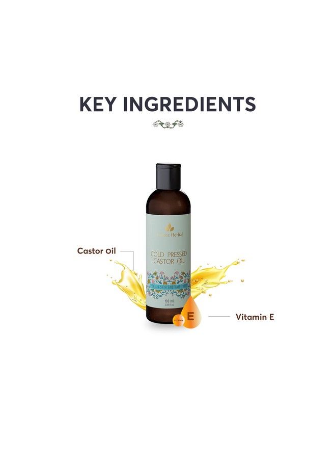Cold Pressed Unrefined Chemical Free Castor Oil ; For Hair & Skin ; Promotes Hair & Eyebrow Growth ; 100 Ml