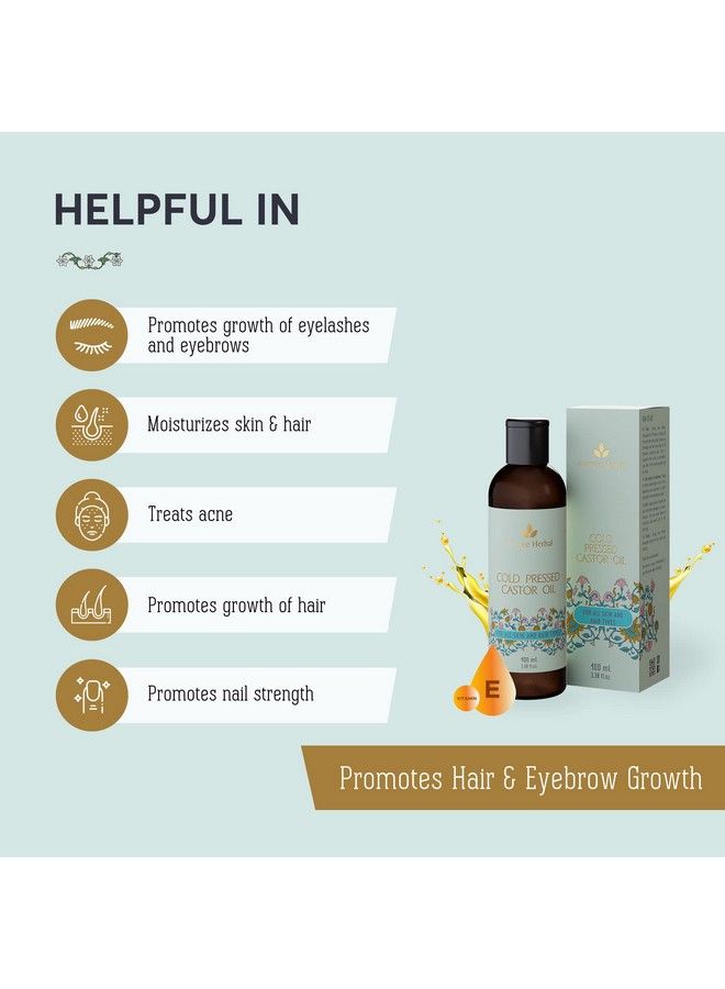 Cold Pressed Unrefined Chemical Free Castor Oil ; For Hair & Skin ; Promotes Hair & Eyebrow Growth ; 100 Ml