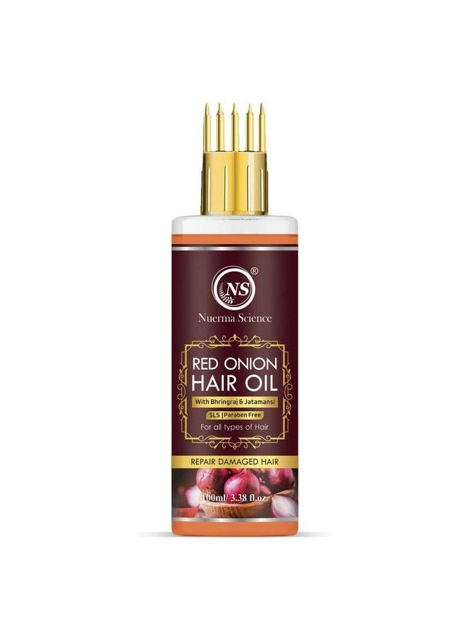 Red Onion Hair Oil With Comb Applicator For More Deep Nourishment Strong Healthy Hair (100 Ml Each Pack Of 2) 200 Ml