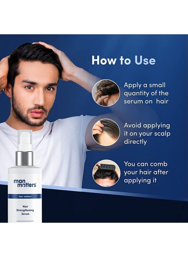 Hair Serum For Men ; For Silkier Shinier Smoother Frizz Free Hair ; Instant Shine & Smoothness ; With Jojoba And Argan Oil ; Non Sticky Hair Serum ; 90 Ml