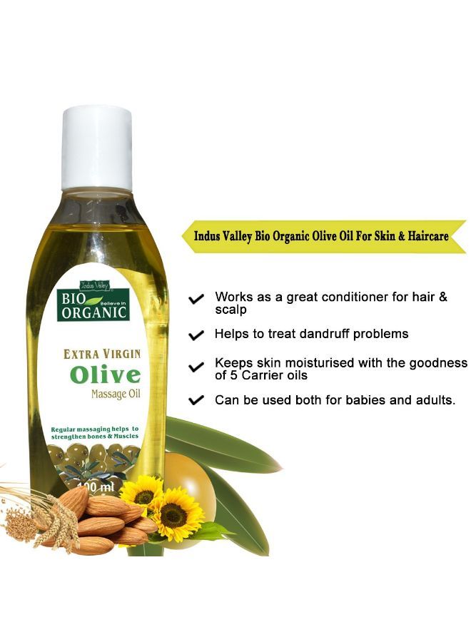 100% Organic, Natural Combo Of Cold Pressed Almond Oil & Extra Virgin Olive Oil (100Ml+100Ml= 200Ml)