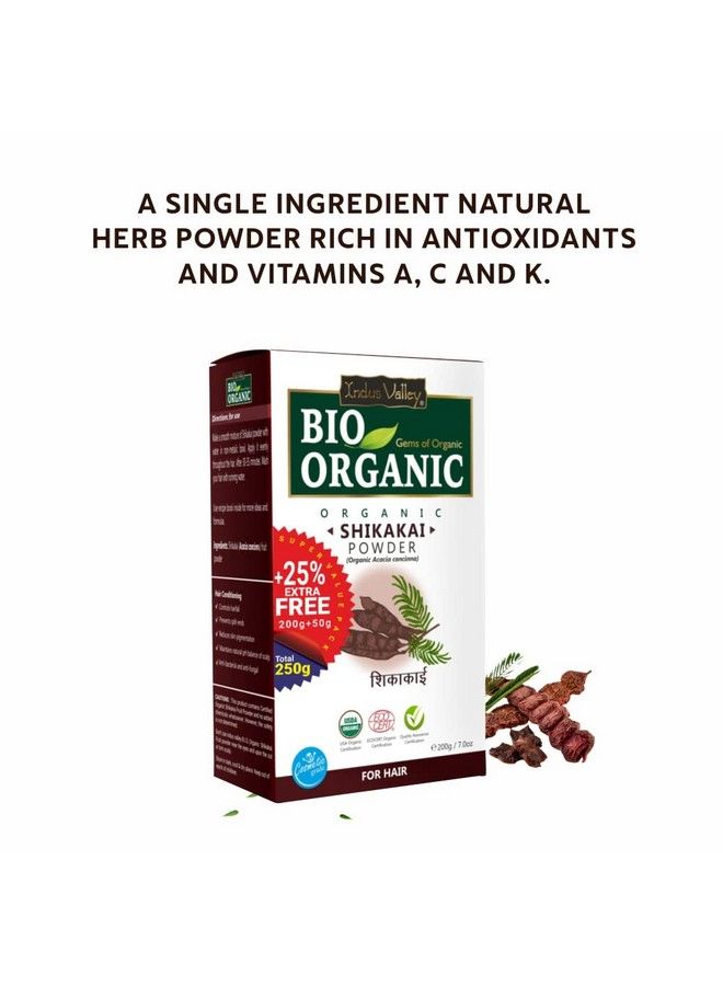 Bio Organic Organic Shikakai Powder ; Acacia Concinna For Hair Care 250Gm