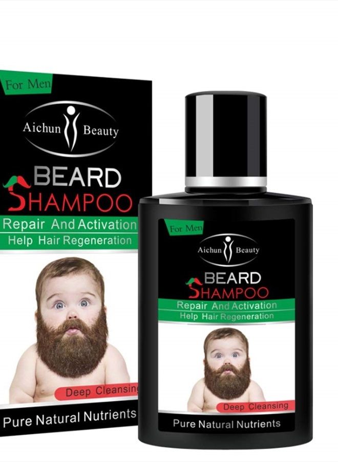 Beard Hair Growth Shampoo Regeneration Repair and Activation Pure Natural Nutrients Rich in Vitamins Essence 100ml