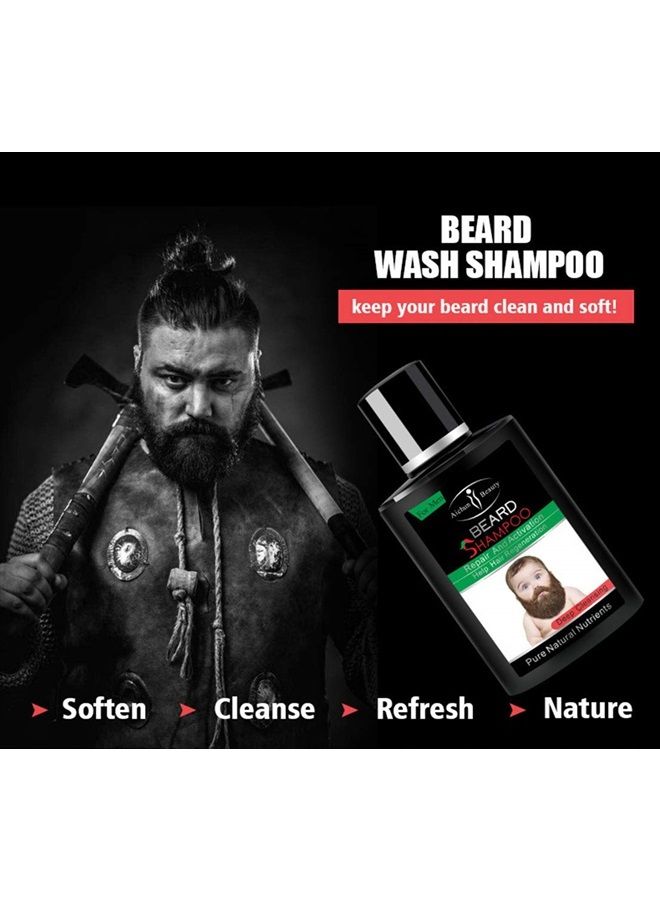 Beard Hair Growth Shampoo Regeneration Repair and Activation Pure Natural Nutrients Rich in Vitamins Essence 100ml