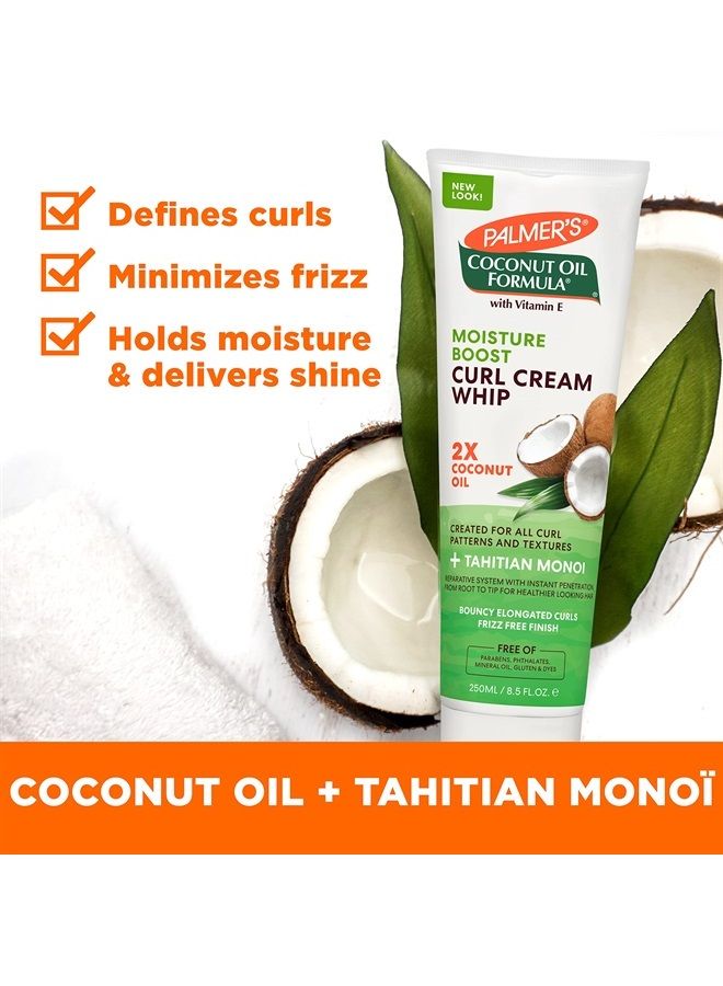 Coconut Oil Formula Moisture Boost Curl Whip Cream, 8.5 oz.