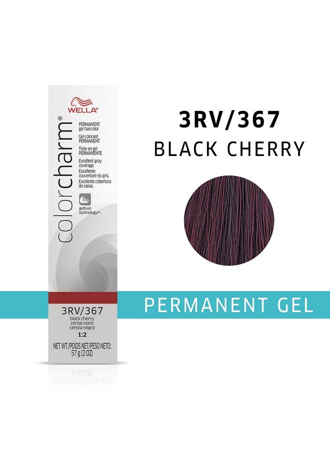 Wella Colorcharm Permanent Gel Hair Color For Gray Coverage 3Rv Black Cherry