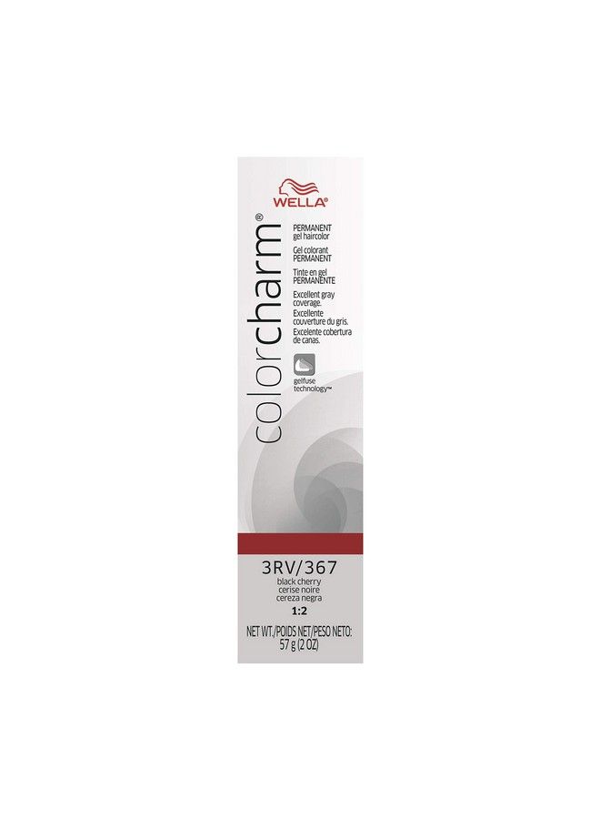 Wella Colorcharm Permanent Gel Hair Color For Gray Coverage 3Rv Black Cherry