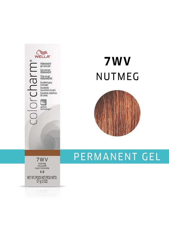 Wella Colorcharm Permanent Gel Hair Color For Gray Coverage 7Wv Nutmeg