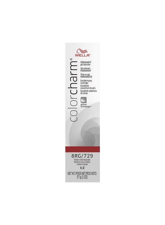 Wella Colorcharm Permanent Gel Hair Color For Gray Coverage 8Rg Titan Red Blonde