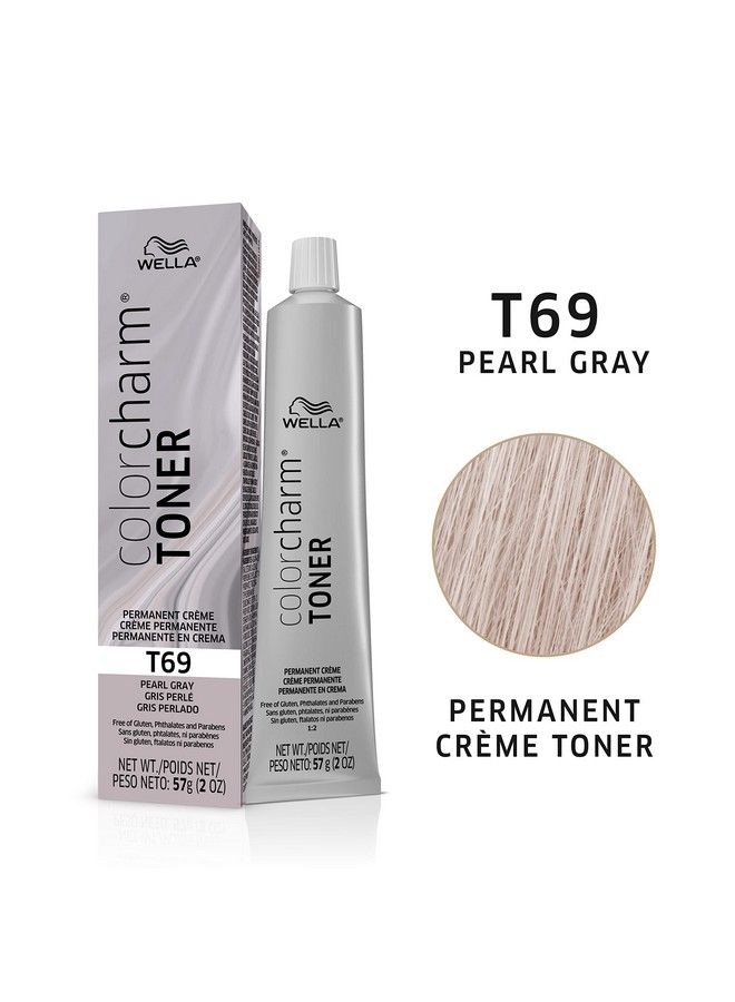 Wella Colorcharm Permanent Crème Toner Free Of Animalderivied Ingredients Parabens Free Gluten Free T69 Pearl Gray 2 Oz