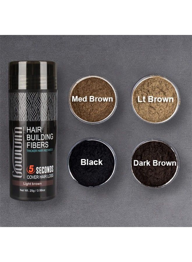 Hair Fibers For Thinning Hair 25G Hair Building Fibers 100% Undetectableinstantly Cover Sparse Hair Areasbald Spots Cover Up. (Dark Brown)