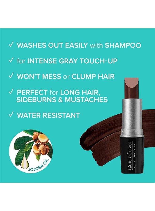 RED by Kiss Quick Cover Root Touch Up Stick Type 2PCS Water-Resistant Temporary Gray Concealer Cover Up Brush for Hair and Beard (Mahogany)