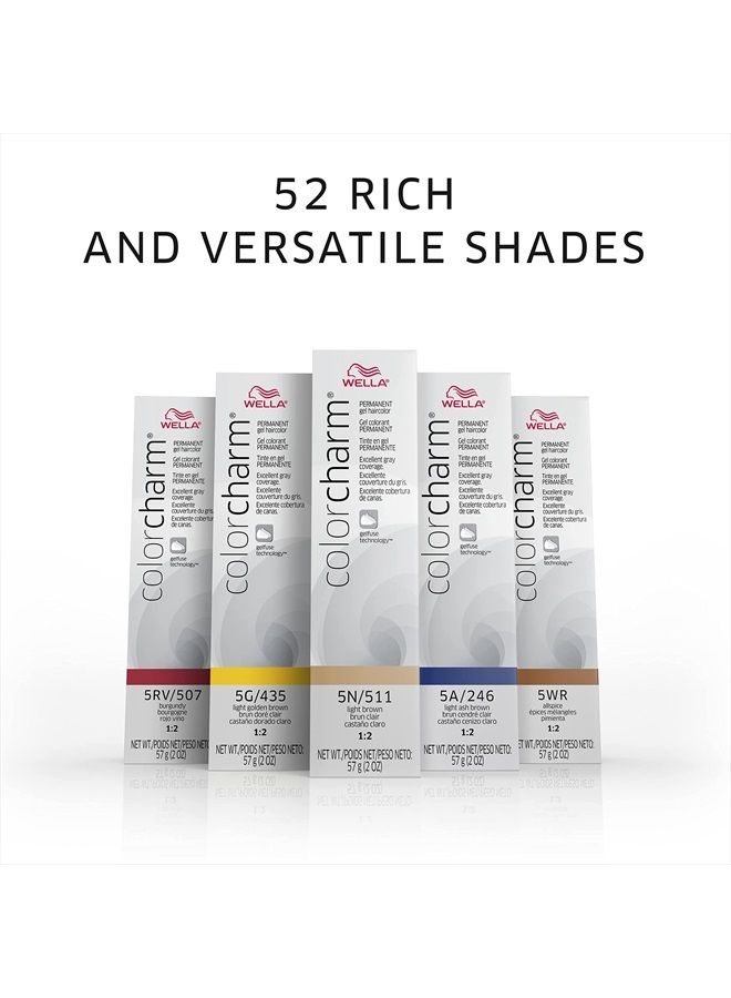 WELLA colorcharm Permanent Gel, Hair Color for Gray Coverage, 7NG Medium Beige Blonde