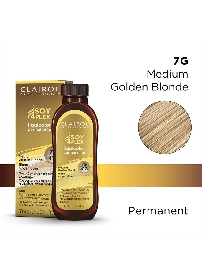 Permanent Liquicolor for Blonde Hair Color, 7g Medium Golden Blonde, 2 oz