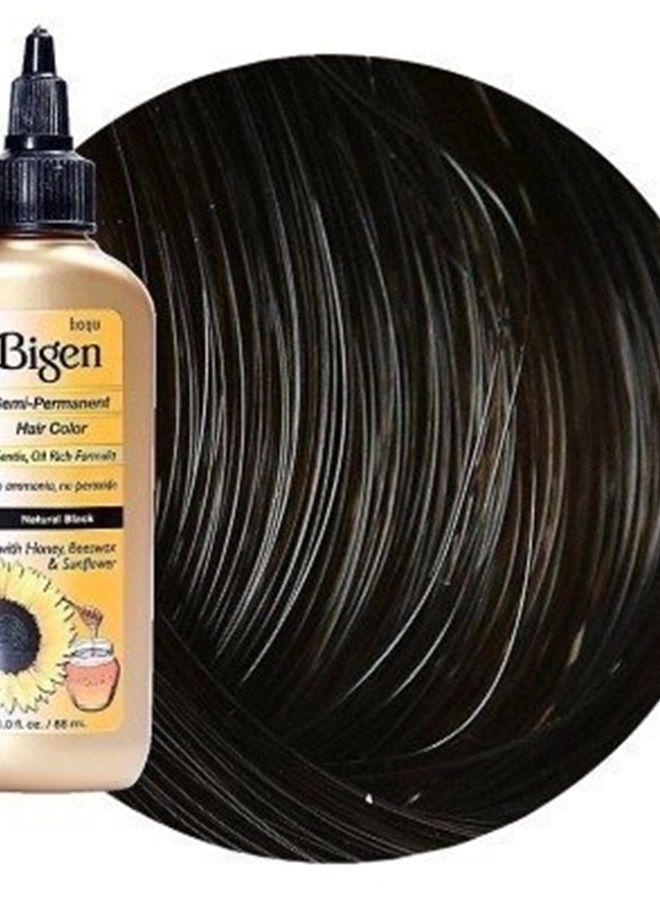 Semi Permanent Hair Color, Natural Black, 3 Fl Oz (BSPNB2)