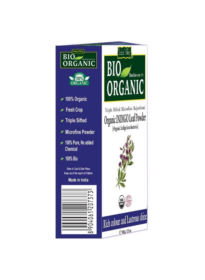 Bio Organic Natural Indigo Powder And Henna Powder Combo For Black Hair Colour (100 + 100G=200G)