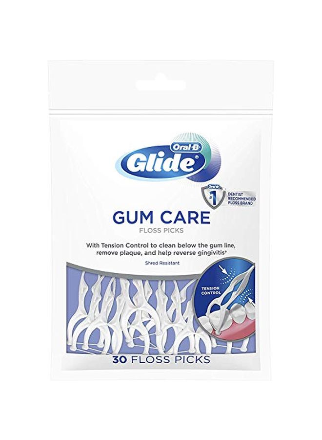 Pack Of 2 Glide Gum Care Floss Pick Set White