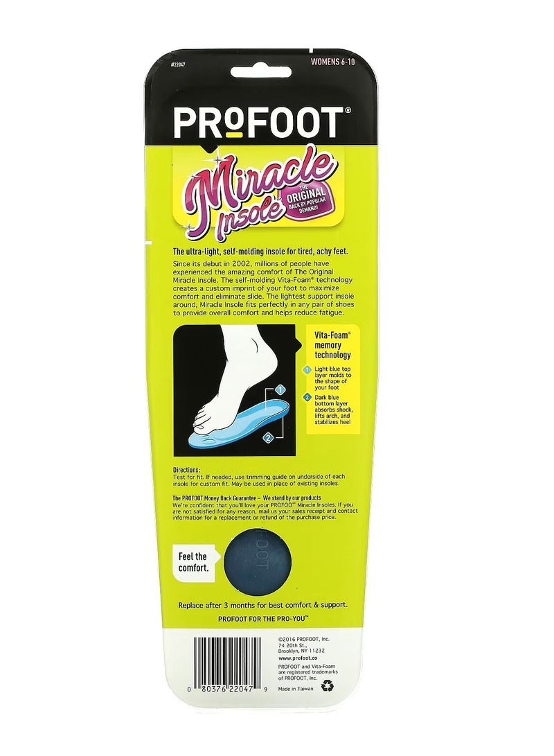 ProFoot Original Miracle Insole Women's 6-10 Pair 1