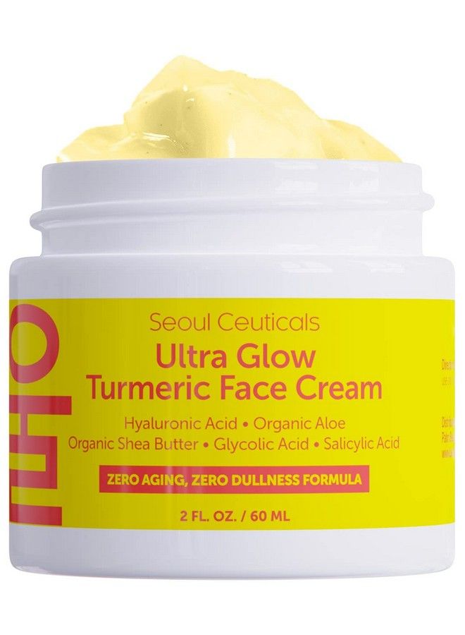 Korean Skin Care Turmeric Cream Korean Face Moisturizer For Dull Dry Skin Korean Beauty Skincare Salicylic Acid Cream + Hyaluronic Acid Cream + Glycolic Acid Cream K Beauty For Glowing Skin 2Oz