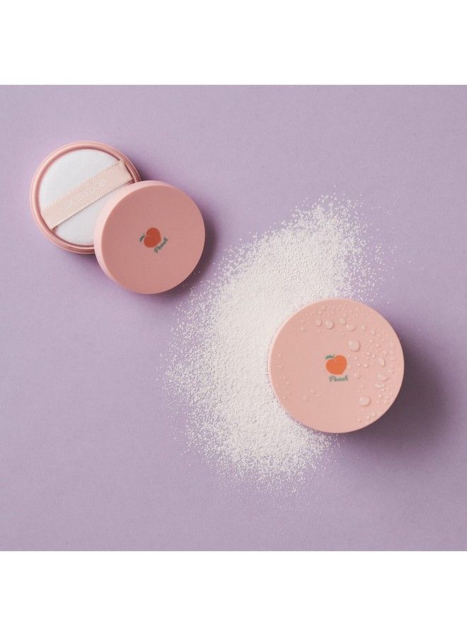 SKINFOOD Peach Cotton Multi Finish Powder 5g Korean Peach Extract & Calamin Sebum Control Face Powder Silky Setting Powder Setting Powder for Oily Skin Sweet Peach Scent for Soft Skin