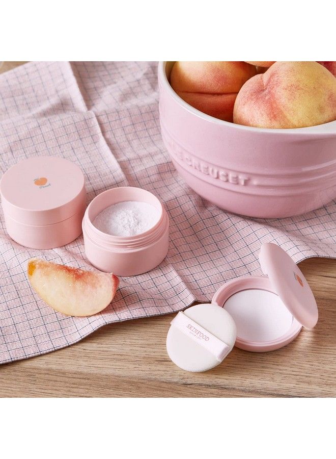 SKINFOOD Peach Cotton Multi Finish Powder 5g Korean Peach Extract & Calamin Sebum Control Face Powder Silky Setting Powder Setting Powder for Oily Skin Sweet Peach Scent for Soft Skin