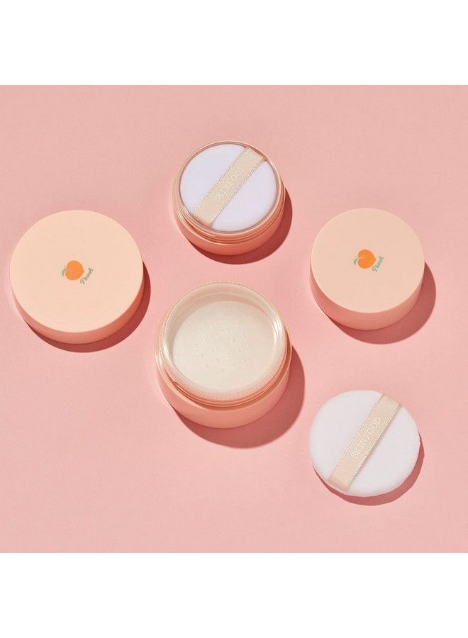 SKINFOOD Peach Cotton Multi Finish Powder 5g Korean Peach Extract & Calamin Sebum Control Face Powder Silky Setting Powder Setting Powder for Oily Skin Sweet Peach Scent for Soft Skin