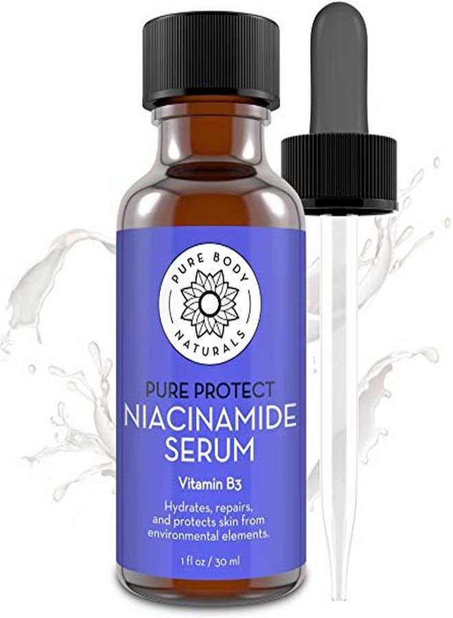 Mide Serum By Pure Body Naturals, 1 Fluid Ounce Super Moisturizer Cream For A Younger Looking Face And Body Pore Reducing Facial Lotion Pure And Natural Ingredients
