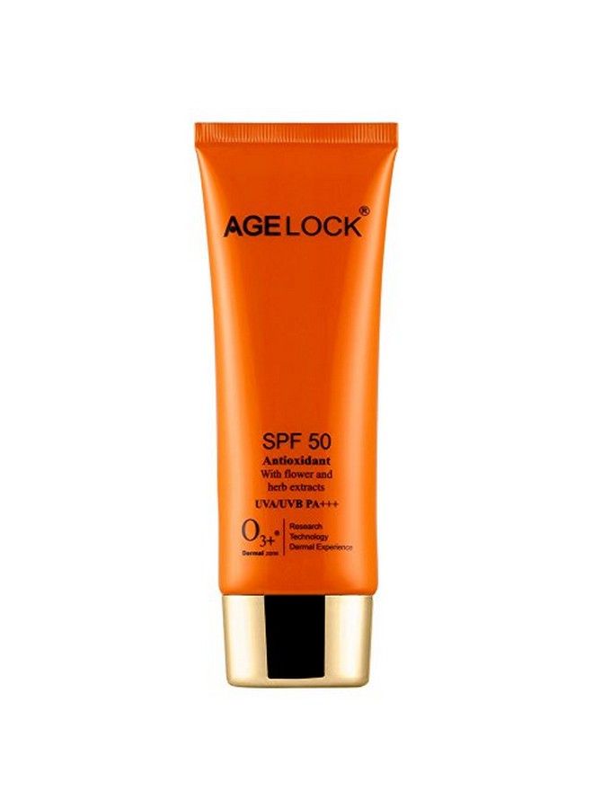 Agelock Multi Vitamin Spf 50 Sunscreen Uva/Uvb Pa+++ Sun Damage Protection Skin Cream Ideal For Normal To Oily Skin 75G