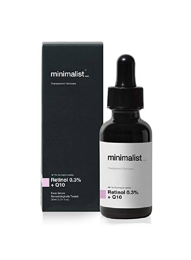 0.3% Retinol Face Serum For Anti Aging | Night Face Serum With Retinol Q10 To Reduce Fine Lines Wrinkles | For Women Men