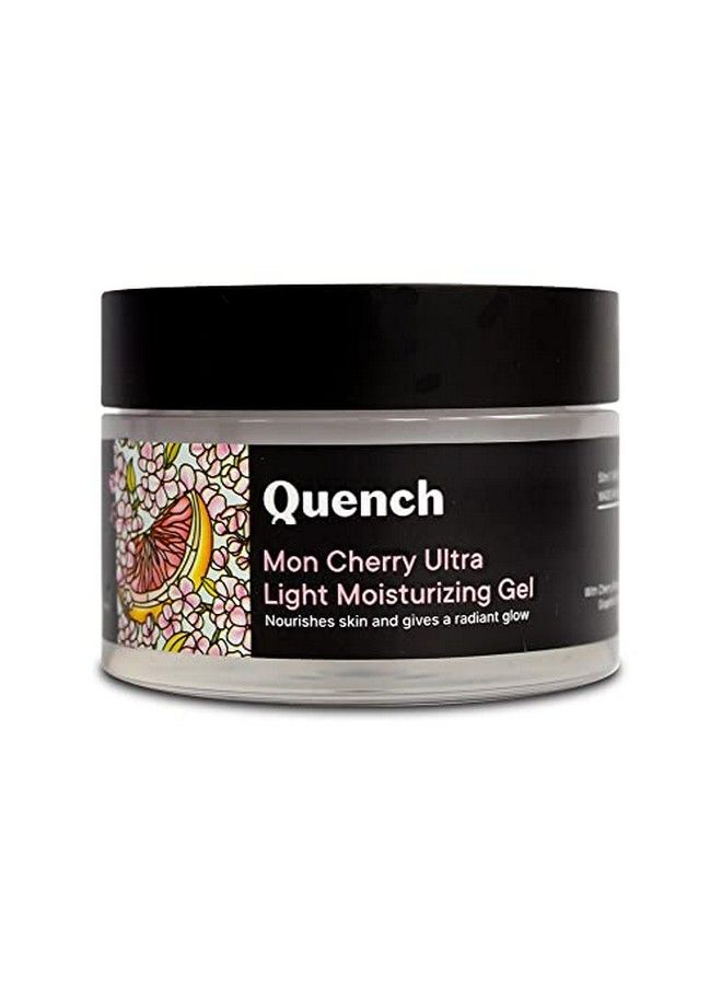 Mon Cherry Ultra Light Moisturizing Gel ; Made In Korea ; With 2% Niacinamide ; Nourishes And Adds A Radiant Glow ; With Cherry Blossom Grapefruit Pearl And Moringa Seed Oil 50Ml (Free Pouch)